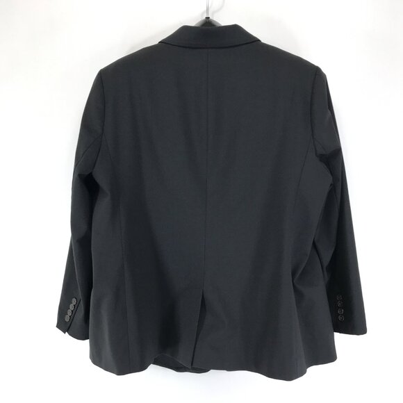 Lands' End Wool Blend 2-Button Blazer Women's Plus Size 20W Black Lined Career - Picture 4 of 9